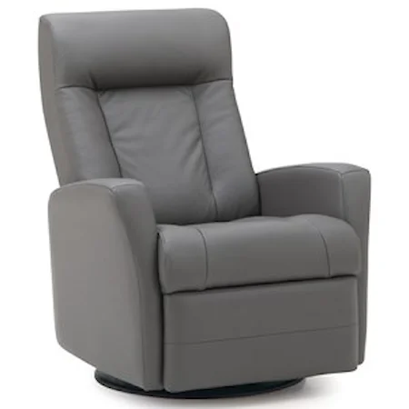 Contemporary Swivel Glider Recliner with Track Arms